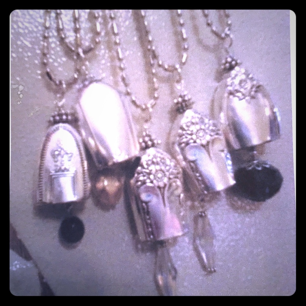 Spoon bell silver Necklace 12 1/2” long
